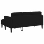 vidaXL Ensemble de Canapés 2 Pièces Noir 173 x 131 x 67 cm Velours