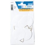 Pqt 6 Attaches pour Cadres diamètre 45 mm Shirting blanc HERMA