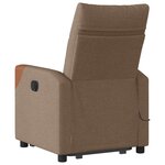 vidaXL Fauteuil inclinable de massage électrique Marron Tissu