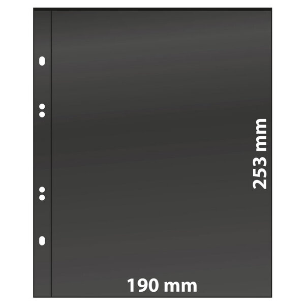 Feuilles Multi Collect Lindner noires à 1 poche pour blocs feuillets.