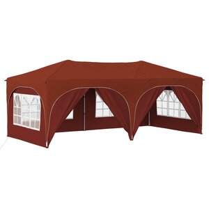 vidaXL Tente de fête pop-up 575 x 288 x 245 cm Terre cuite