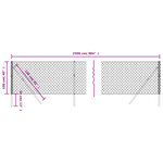 vidaXL Clôture en mailles de chaîne vert 1x25 m