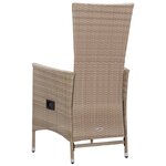 Vidaxl ensemble de salle à manger de jardin 7 pièces beige