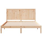 vidaXL Cadre de lit extra long sans matelas 140x220 cm bois massif