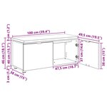 vidaXL Banc d'entrée avec coussin Chêne artisanal 100 x 38 x 46 cm