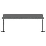 vidaXL Auvent autoportant Gris 6 x 3 m Polyester