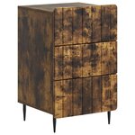 vidaXL Cabinet de chevet Chêne fumé 43 x 41 x 68 cm Bois d'ingénierie