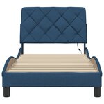 vidaXL Cadre de lit avec LED sans matelas bleu 80x200 cm tissu