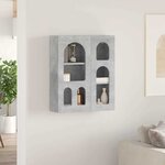 vidaXL Armoire suspendue avec étagère Gris béton 59 x 20 x 71 5 cm