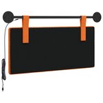vidaXL Tête de lit suspendue Orange Tissu en velours côtelé