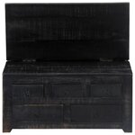 vidaXL Table basse Noir 65 x 65 x 30 cm Bois de manguier massif