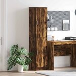 vidaXL Highboard Chêne fumé 35 x 39 x 168 cm Bois d'ingénierie