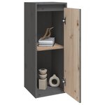vidaXL Armoire murale Gris 30x30x80 cm Bois de pin massif