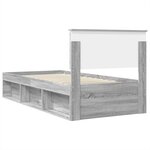 vidaXL Cadre de lit Gris Sonoma 100 x 200 cm Bois d'ingénierie