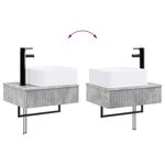 vidaXL Basin de lavage mural Gris béton 50 x 41 x 39 cm