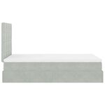 vidaXL Cadre de lit ottoman avec matelas gris clair 120x190 cm velours