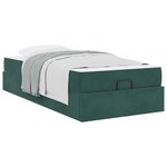 vidaXL Cadre de lit avec matelas avec matelas 2 Pièces Vert Velours