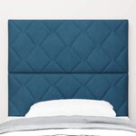 vidaXL Tête de Lit LED Geometric Manuel Bleu foncé 90 cm Velours