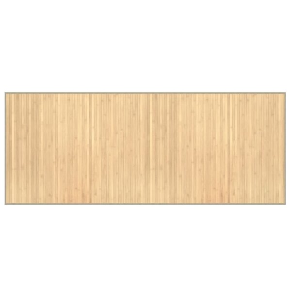 vidaXL Tapis rectangulaire naturel clair 80x200 cm bambou