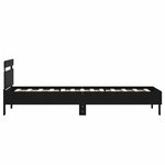 vidaXL Cadre de lit sans matelas avec lumières LED noir 75x190 cm