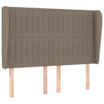 vidaXL Sommier à lattes de lit avec matelas Taupe 140x190 cm Tissu