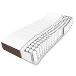 vidaXL Matelas de lit à ressorts ensachés fermeté moyenne Marron 90x200x20 cm