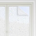 vidaXL Films pour fenêtre 2 Pièces dépoli motif de fleur PVC