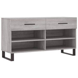 vidaXL Banc à chaussures sonoma gris 102x35x55 cm bois d'ingénierie