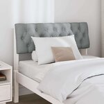 vidaXL Tête de lit capitonnée Gris clair 90 cm Pin massif