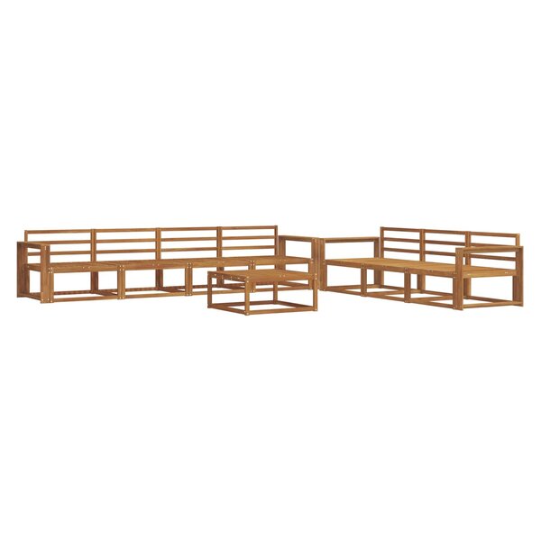 vidaXL Ensemble de canapés d'extérieur 8 Pièces Naturel