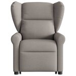 vidaXL Fauteuil inclinable de massage Taupe Tissu