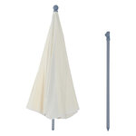 Parasol inclinable octogonal de jardin Ø 2 2 x 2 3 H m métal polyester crème