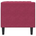 vidaXL Fauteuil Chesterfield rouge bordeaux velours