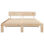 vidaXL Cadre de lit Marron 140 x 200 cm Bois de pin massif