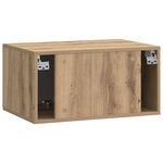 vidaXL Meuble TV mural 59 5 x 41 x 30 cm Chêne artisanal