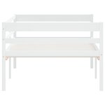 vidaXL Cadre de lit blanc bois de pin massif 90x200 cm