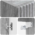 vidaXL Cabinet de Salle de Bain Mural Sonoma gris 33 x 34 5 x 100 cm