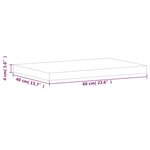 vidaXL Dessus de table 60x40x4 cm rectangulaire bois massif de hêtre