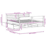 vidaXL Cadre de lit sans matelas blanc 200x200 cm bois massif de pin