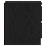 vidaXL Cabinet de chevet avec tiroir Chêne noir 50 x 40 x 43.5 cm