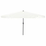 vidaXL Parasol de jardin Sable et anthracite 395 x 395 x 245 cm