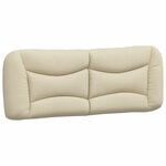 vidaXL Coussin de tête de lit crème 120 cm tissu