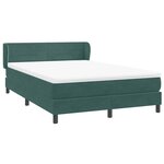 vidaXL Sommier à lattes de lit et matelas vert foncé 140x210cm velours