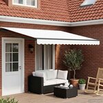 vidaXL Auvent rétractable électrique Blanc et anthracite 4 × 3 m