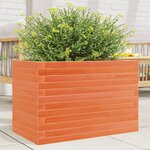 vidaXL Jardinière cire marron 70x40x46 cm bois de pin massif