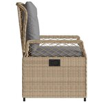 vidaXL Chaises inclinables de jardin lot de 2 beige résine tressée