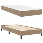 vidaXL Lit avec matelas Cappuccino 90 x 200 cm Faux cuir