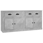 vidaXL Buffets 2 Pièces gris béton bois d'ingénierie