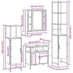 vidaXL Ensemble de mobilier de salle de bain Autre 4 Pièces Bois ancien