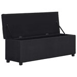 vidaXL Banc avec compartiment de rangement 116 cm Noir Polyester